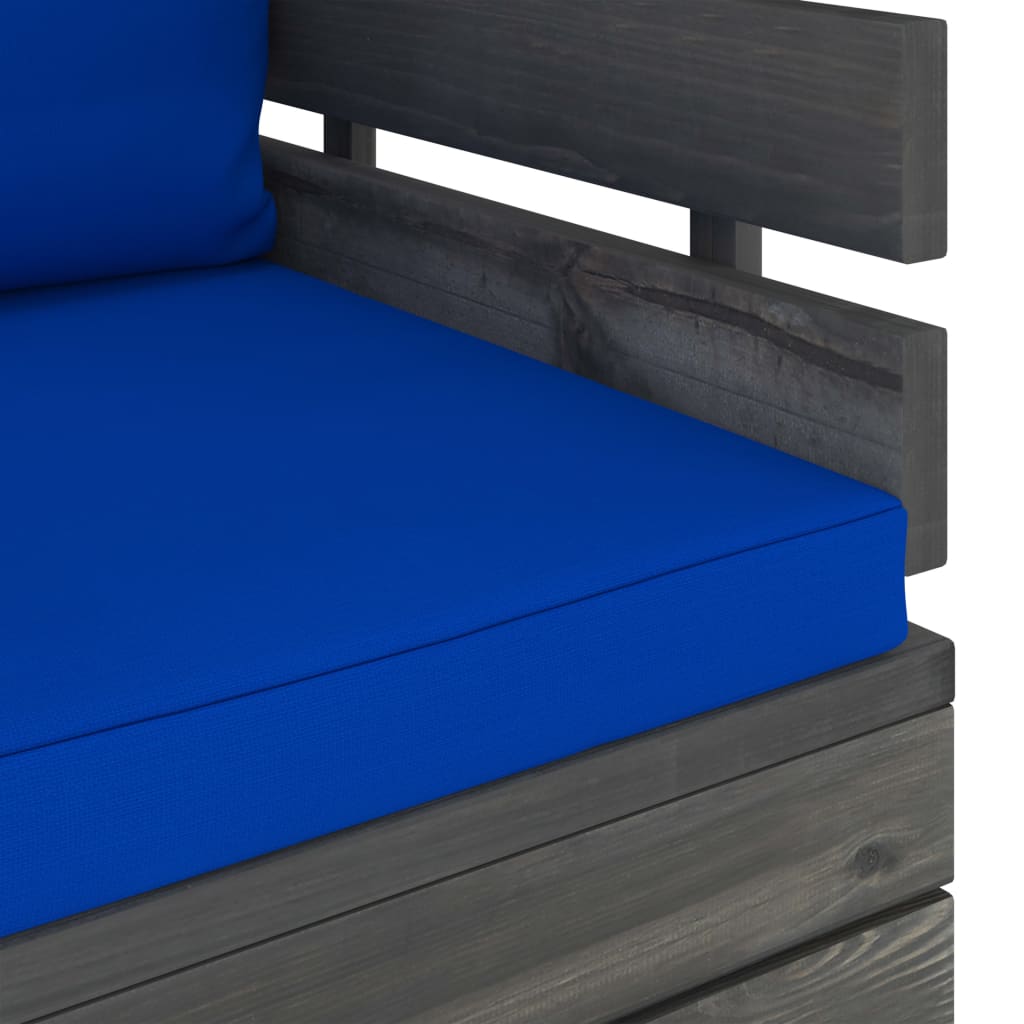 vidaXL Fotoliu de grădină cu perne, lemn de pin