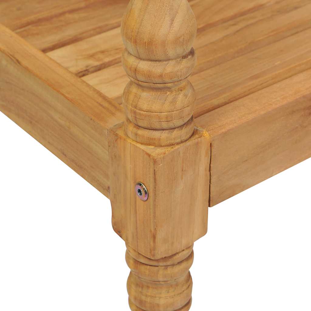 vidaXL Bancă Batavia cu pernă bej, 120 cm, lemn masiv tec vidaXL Bancă Batavia cu pernă bej, 120 cm, lemn masiv tec