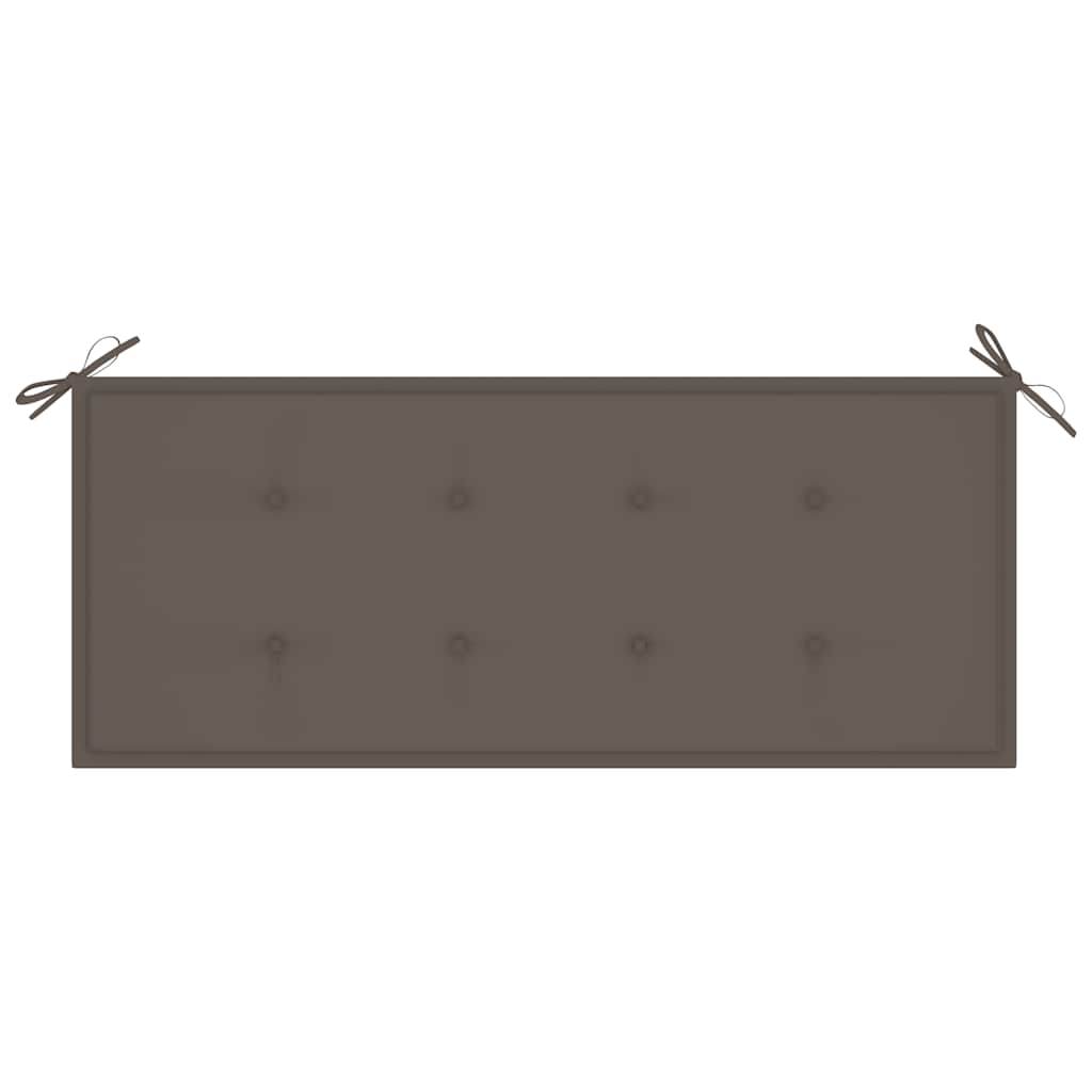 vidaXL Bancă Batavia cu pernă gri taupe, 120 cm, lemn masiv de tec vidaXL Bancă Batavia cu pernă gri taupe, 120 cm, lemn masiv de tec