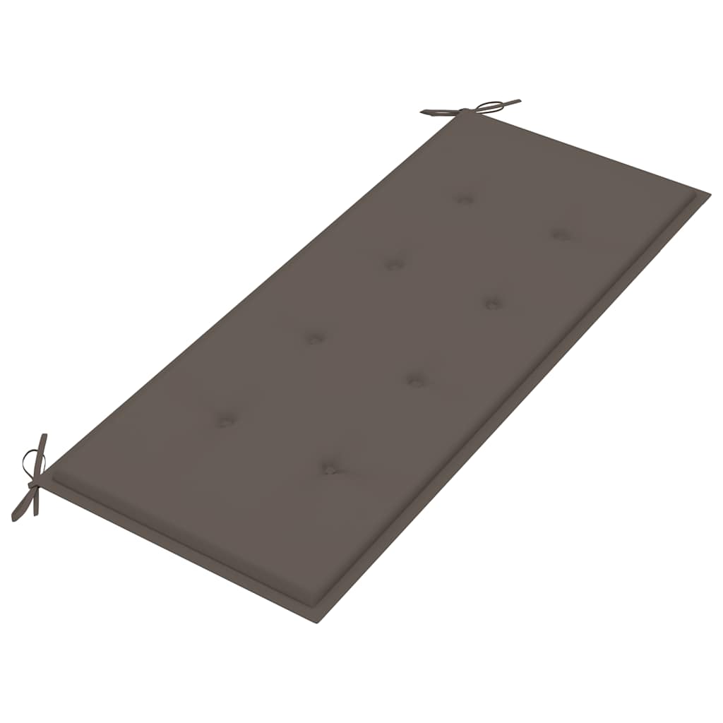 vidaXL Bancă Batavia cu pernă gri taupe, 120 cm, lemn masiv de tec vidaXL Bancă Batavia cu pernă gri taupe, 120 cm, lemn masiv de tec