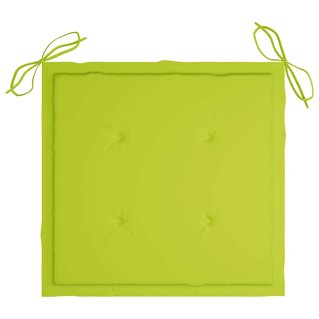 vidaXL Scaun balansoar cu pernă verde aprins, lemn masiv de tec vidaXL Scaun balansoar cu pernă verde aprins, lemn masiv de tec