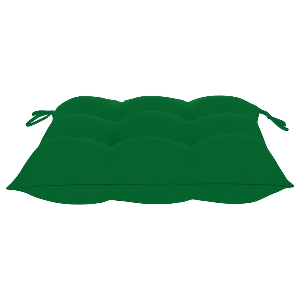 vidaXL Scaun balansoar cu perne verde, lemn masiv de tec vidaXL Scaun balansoar cu perne verde, lemn masiv de tec