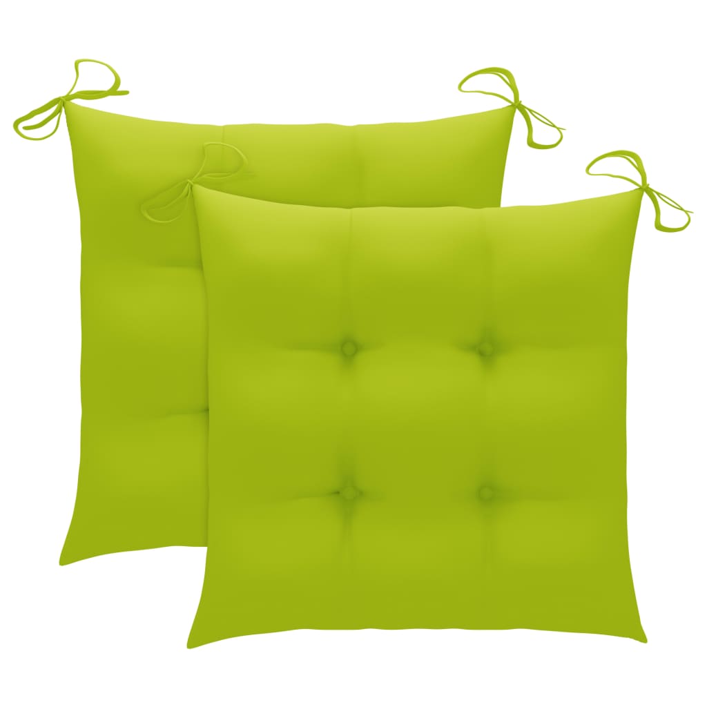 vidaXL Scaun balansoar cu pernă verde aprins, lemn masiv de tec vidaXL Scaun balansoar cu pernă verde aprins, lemn masiv de tec