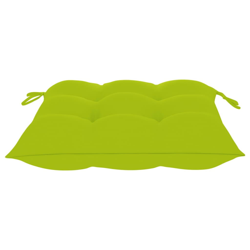 vidaXL Scaun balansoar cu pernă verde aprins, lemn masiv de tec vidaXL Scaun balansoar cu pernă verde aprins, lemn masiv de tec