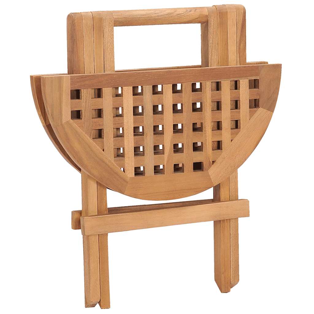vidaXL Set mobilier exterior pliabil cu perne, 3 piese, lemn masiv tec
