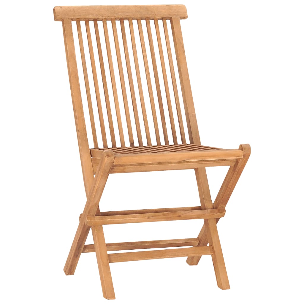 vidaXL Set mobilier exterior pliabil cu perne, 3 piese, lemn masiv tec