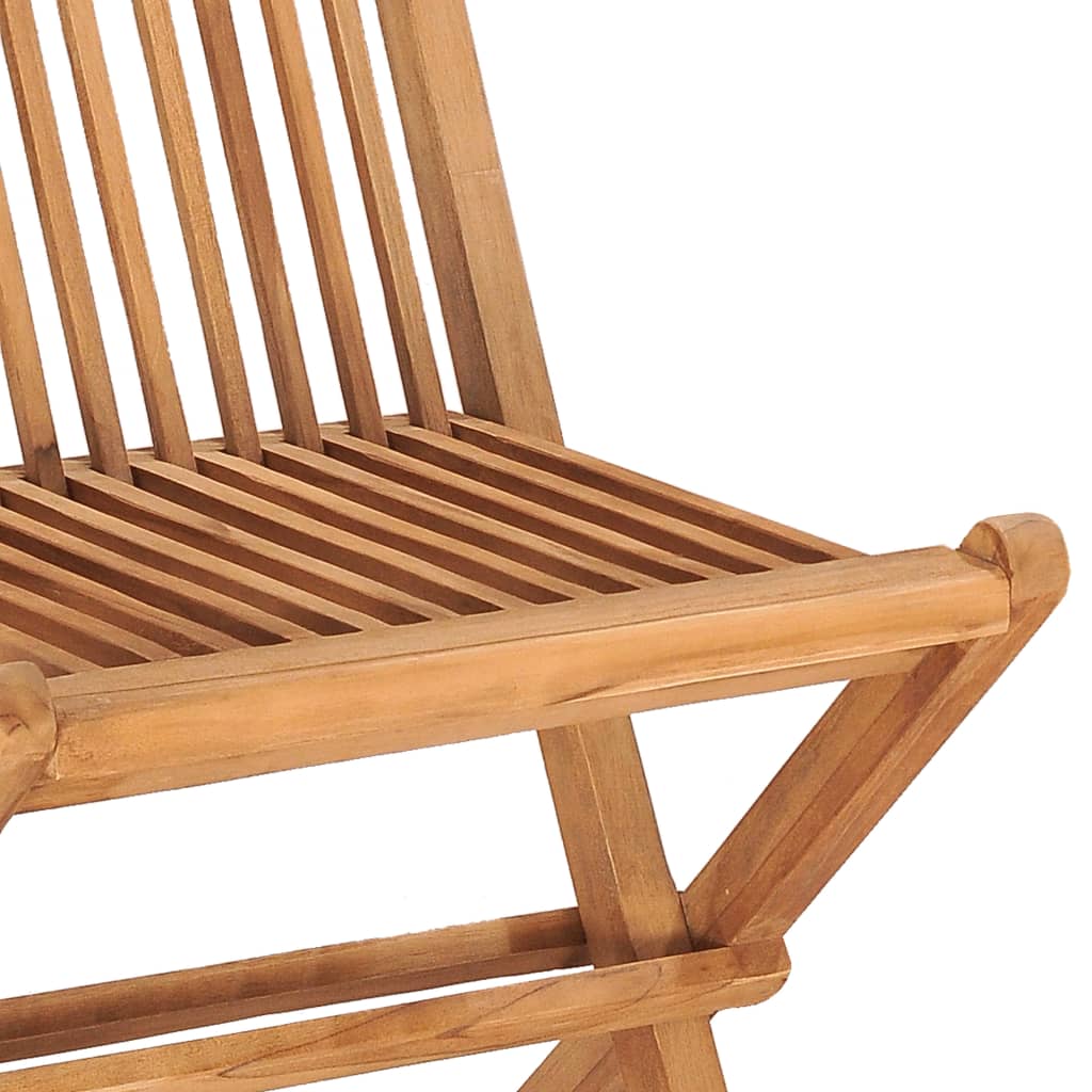 vidaXL Set mobilier pliabil exterior cu perne 3 piese, lemn masiv tec vidaXL Set mobilier pliabil exterior cu perne 3 piese, lemn masiv tec