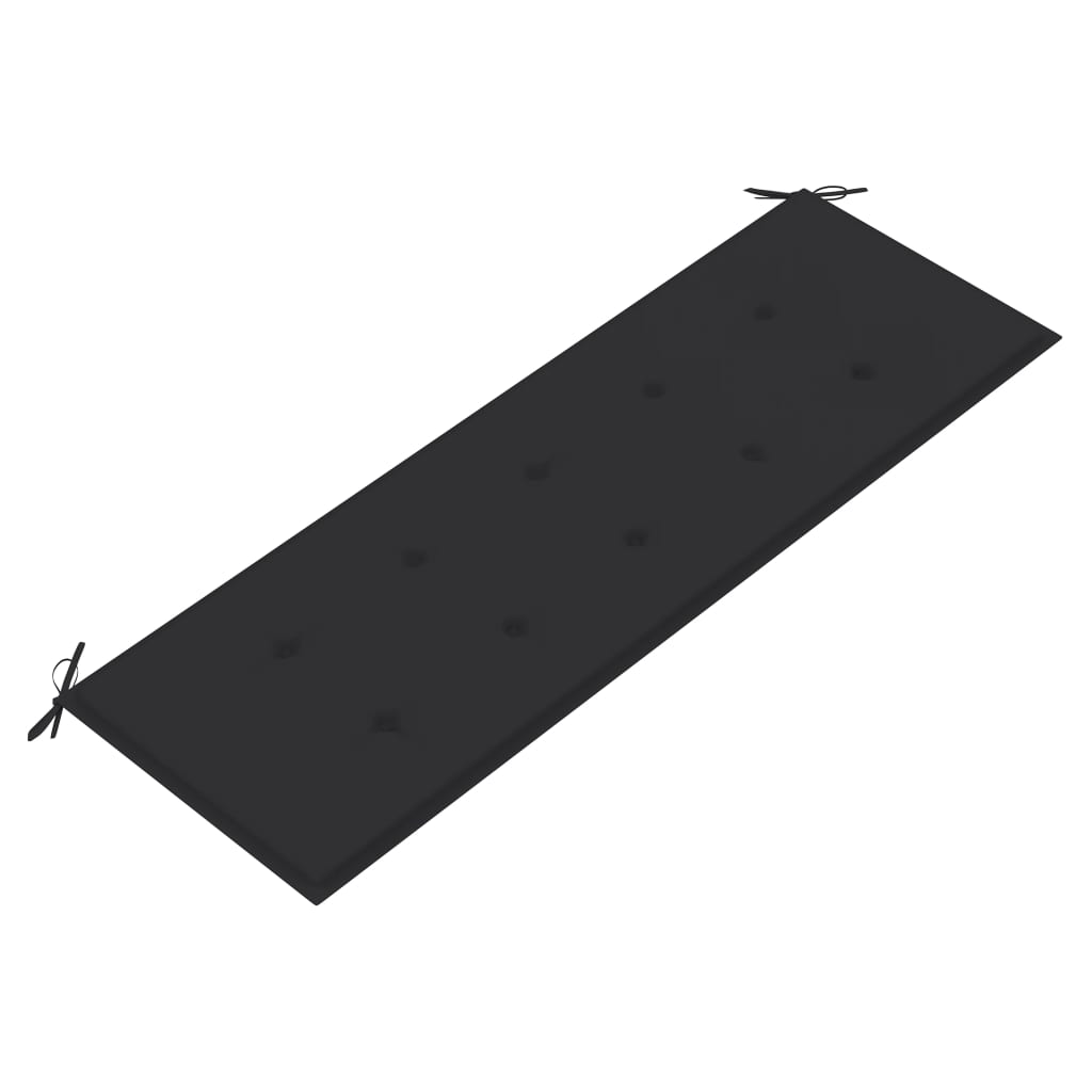 vidaXL Bancă de grădină stivuibilă cu pernă, 159 cm, lemn masiv de tec