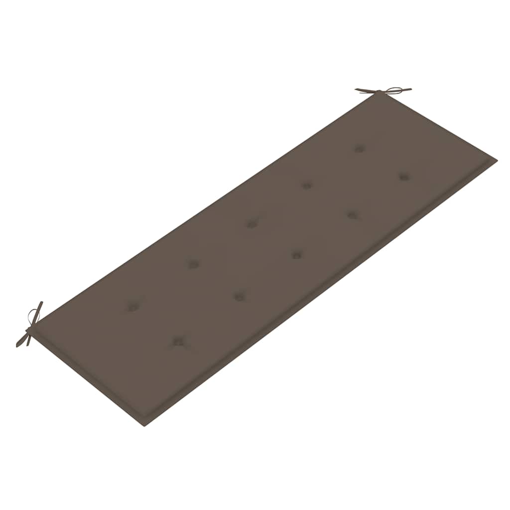 vidaXL Bancă de grădină stivuibilă cu pernă, 159 cm, lemn masiv de tec