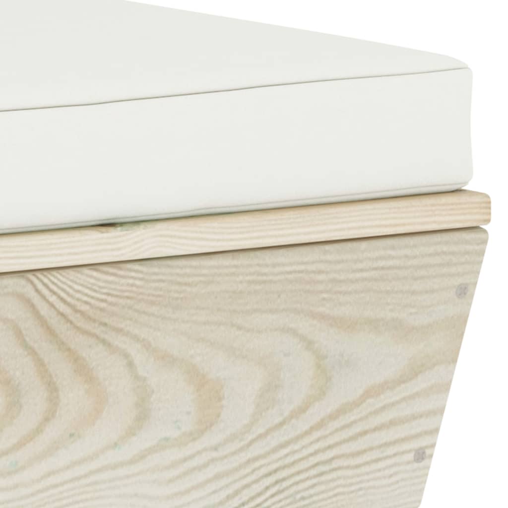 vidaXL Canapea grădină 2 locuri din paleți, cu perne, lemn de molid