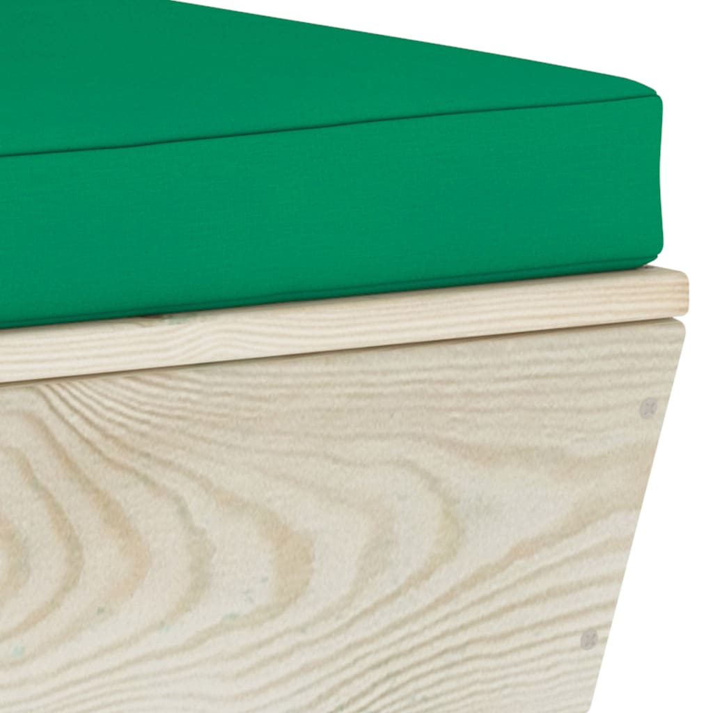 vidaXL Canapea grădină 2 locuri din paleți, cu perne, lemn de molid