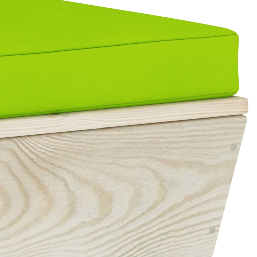 vidaXL Canapea grădină din paleți, 2 locuri, cu perne, lemn de molid