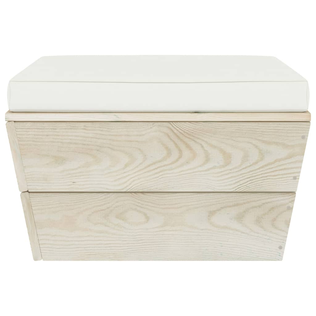 vidaXL Set mobilier grădină din paleți, cu perne, 3 piese, lemn molid vidaXL Set mobilier grădină din paleți, cu perne, 3 piese, lemn molid