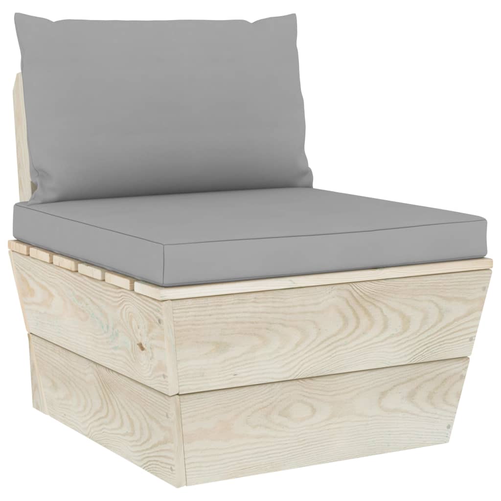 vidaXL Set mobilier grădină din paleți cu perne, 5 piese, lemn molid vidaXL Set mobilier grădină din paleți cu perne, 5 piese, lemn molid