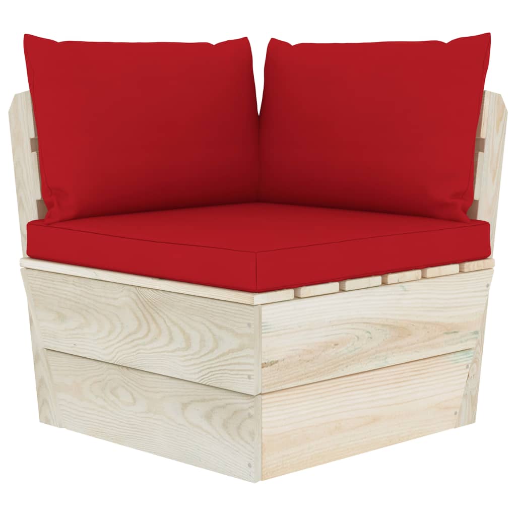 vidaXL Set mobilier grădină din paleți cu perne, 5 piese, lemn molid vidaXL Set mobilier grădină din paleți cu perne, 5 piese, lemn molid