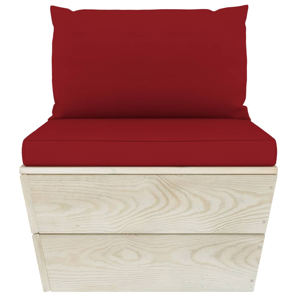 vidaXL Set mobilier grădină din paleți, 6 piese, cu perne, lemn molid vidaXL Set mobilier grădină din paleți, 6 piese, cu perne, lemn molid