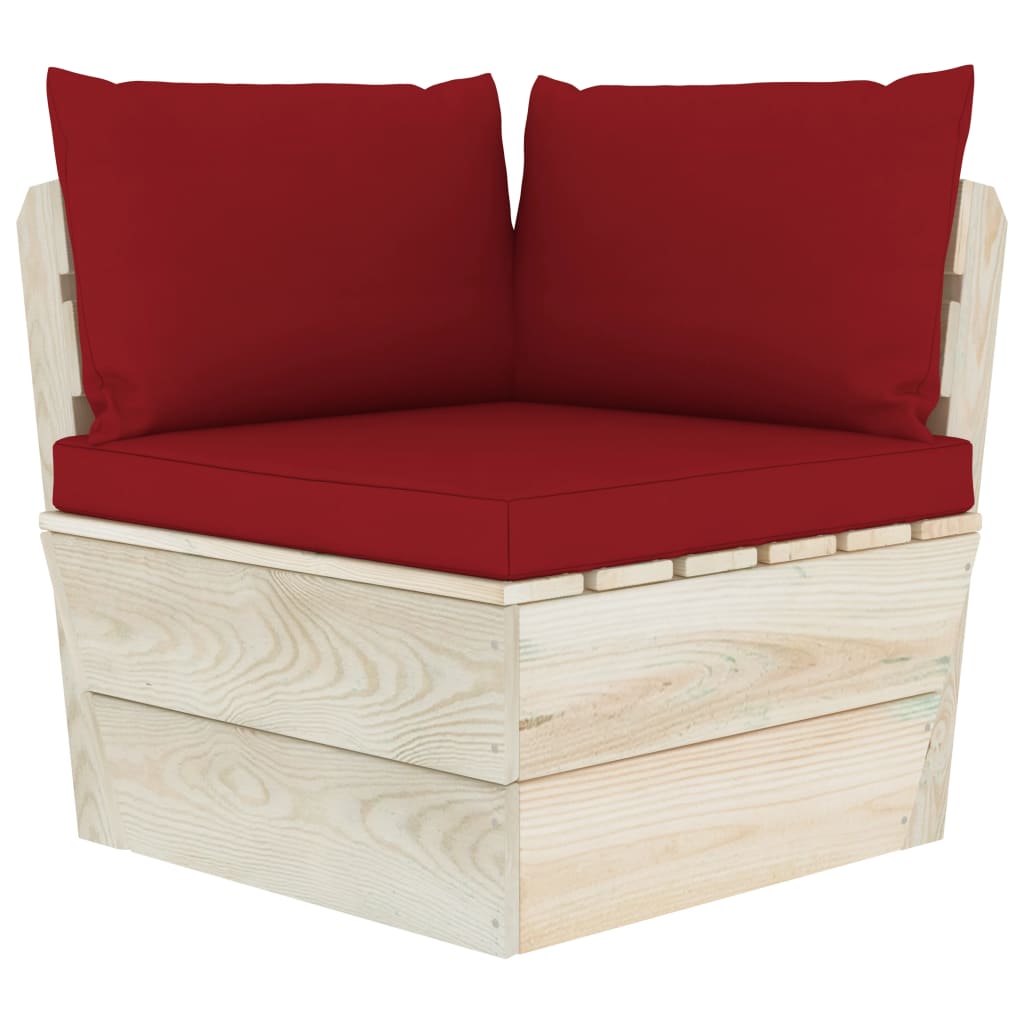 vidaXL Set mobilier grădină din paleți cu perne, 6 piese, lemn molid vidaXL Set mobilier grădină din paleți cu perne, 6 piese, lemn molid