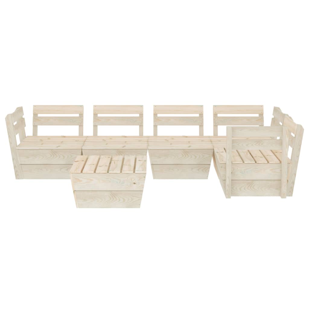vidaXL Set mobilier palet pentru grădină 6 piese lemn de molid tratat vidaXL Set mobilier palet pentru grădină 6 piese lemn de molid tratat