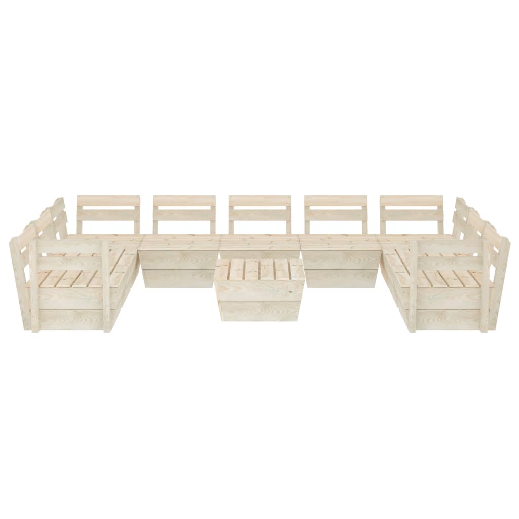 vidaXL Set mobilier grădină paleți, 10 piese, lemn de molid tratat vidaXL Set mobilier grădină paleți, 10 piese, lemn de molid tratat