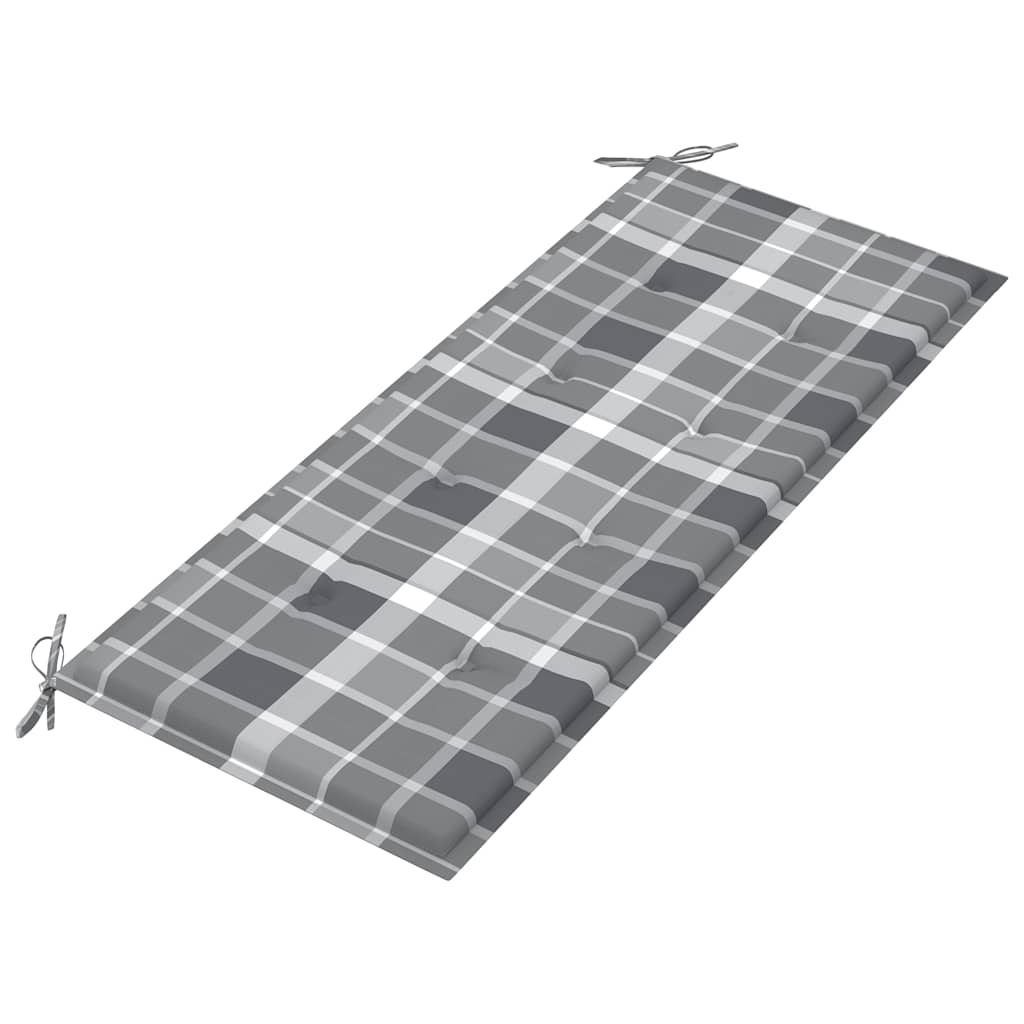 vidaXL Bancă de grădină pliabilă cu pernă, 118 cm, bambus
