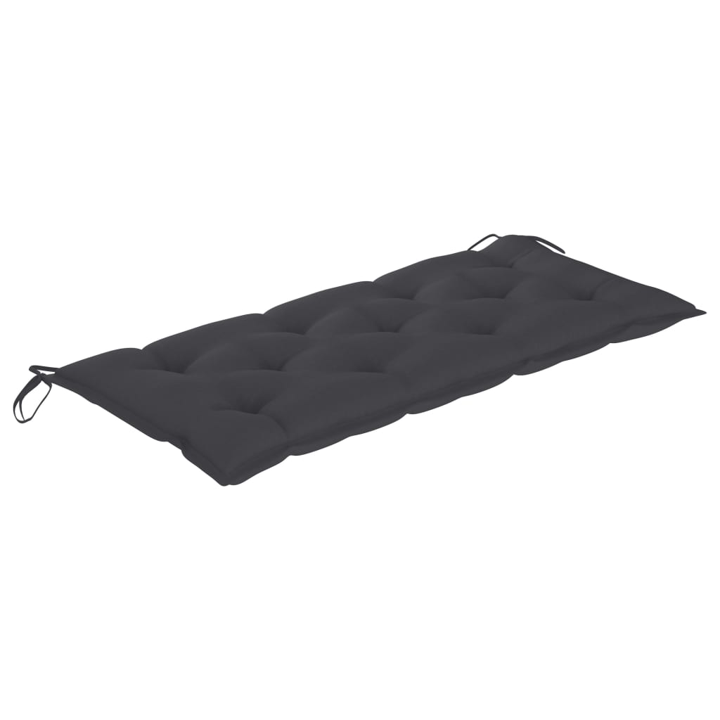 vidaXL Bancă de grădină pliabilă cu pernă, 118 cm, bambus