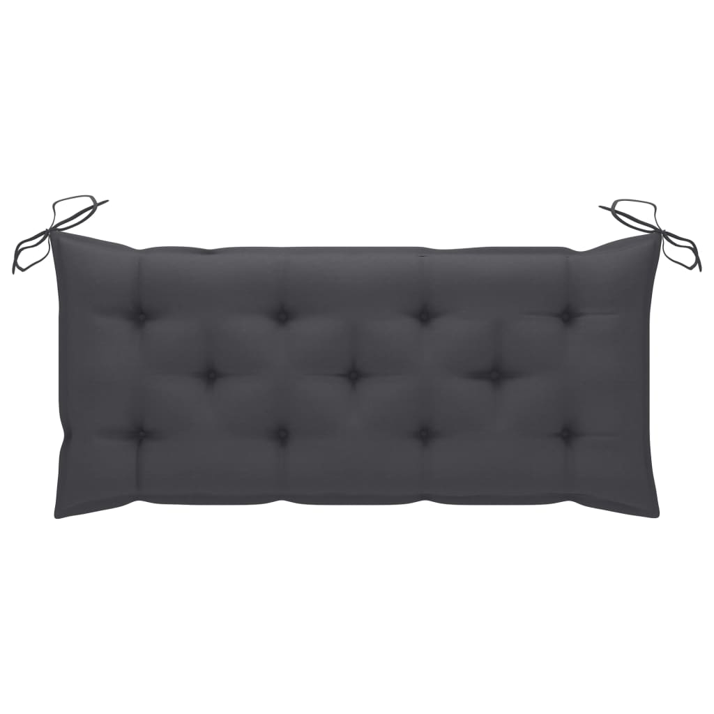 vidaXL Bancă de grădină pliabilă cu pernă, 118 cm, bambus
