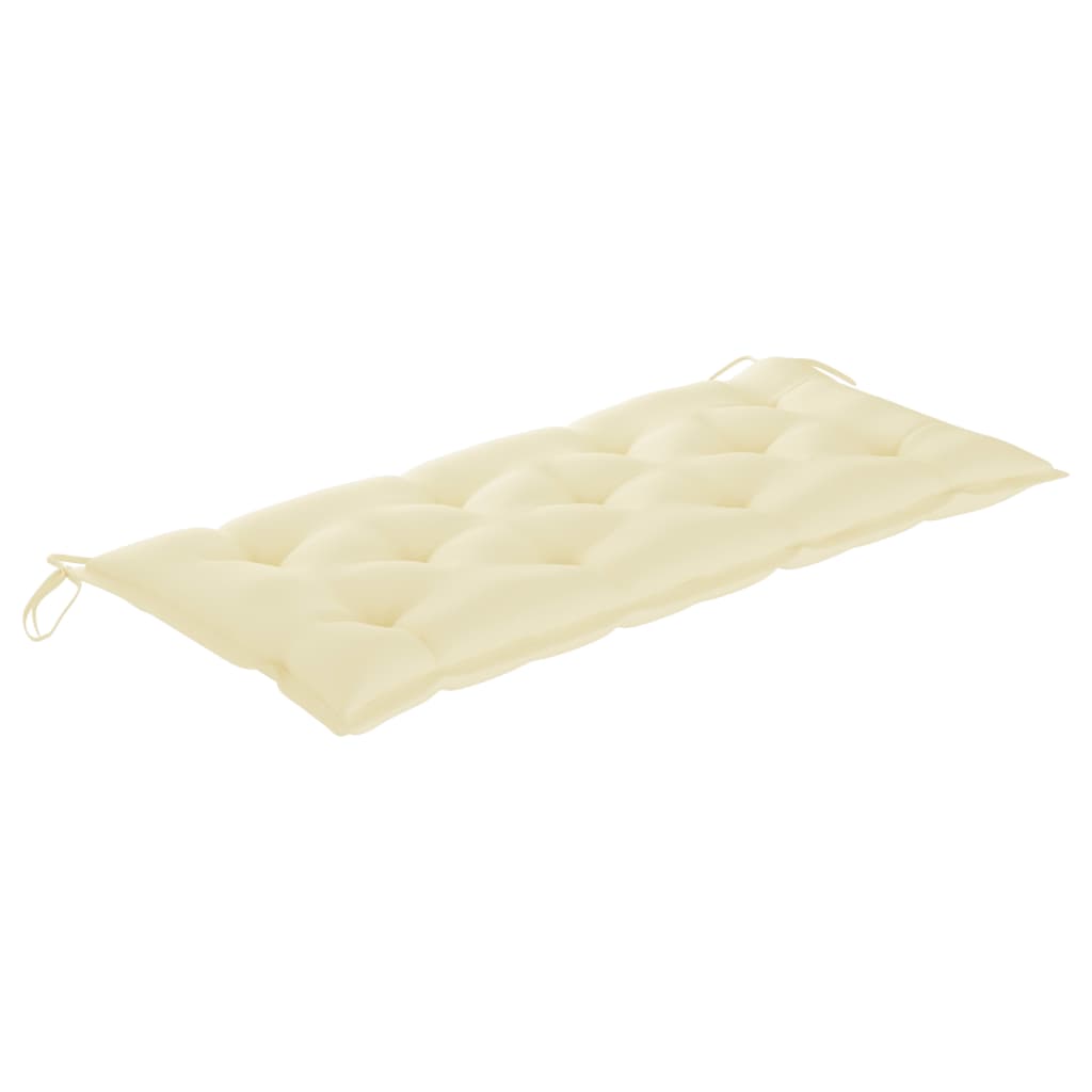 vidaXL Bancă de grădină pliabilă cu pernă, 118 cm, bambus