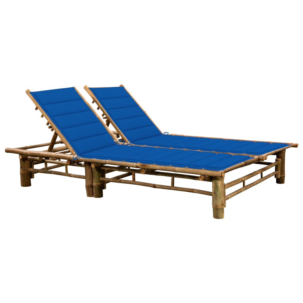 vidaXL Șezlong de 2 persoane, cu perne, bambus vidaXL Șezlong de 2 persoane, cu perne, bambus