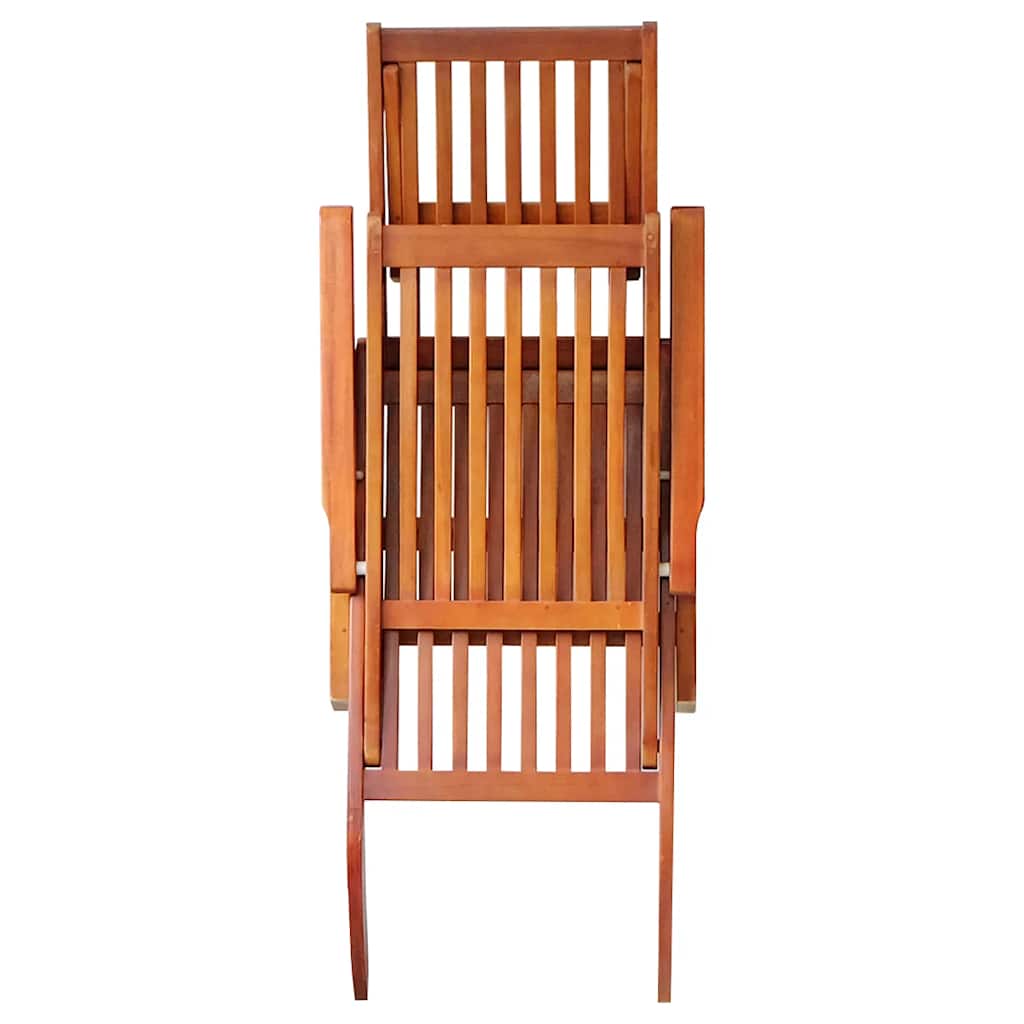 vidaXL Șezlong exterior, suport picioare și pernă, lemn masiv acacia vidaXL Șezlong exterior, suport picioare și pernă, lemn masiv acacia