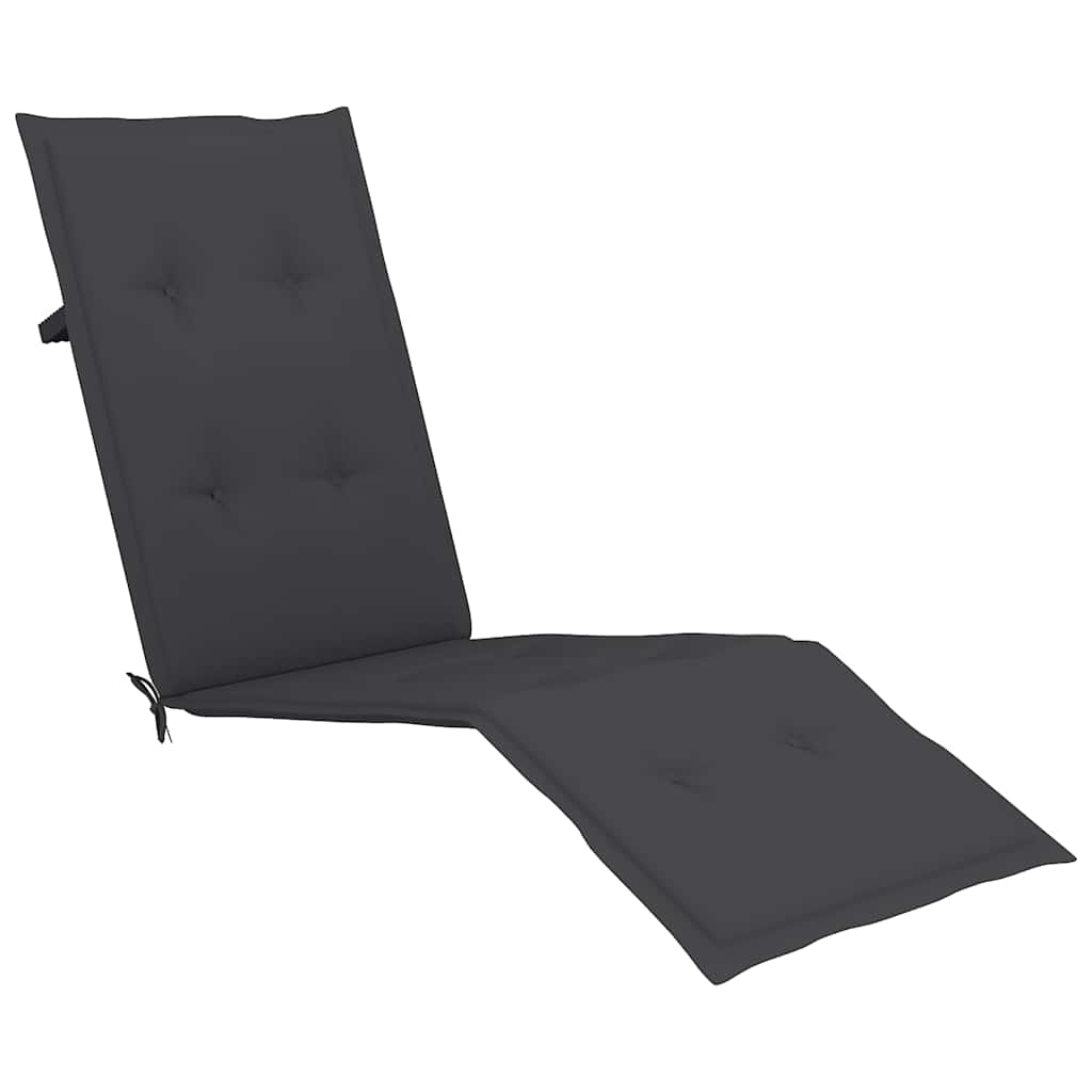 vidaXL Șezlong exterior, suport picioare și pernă, lemn masiv acacia vidaXL Șezlong exterior, suport picioare și pernă, lemn masiv acacia
