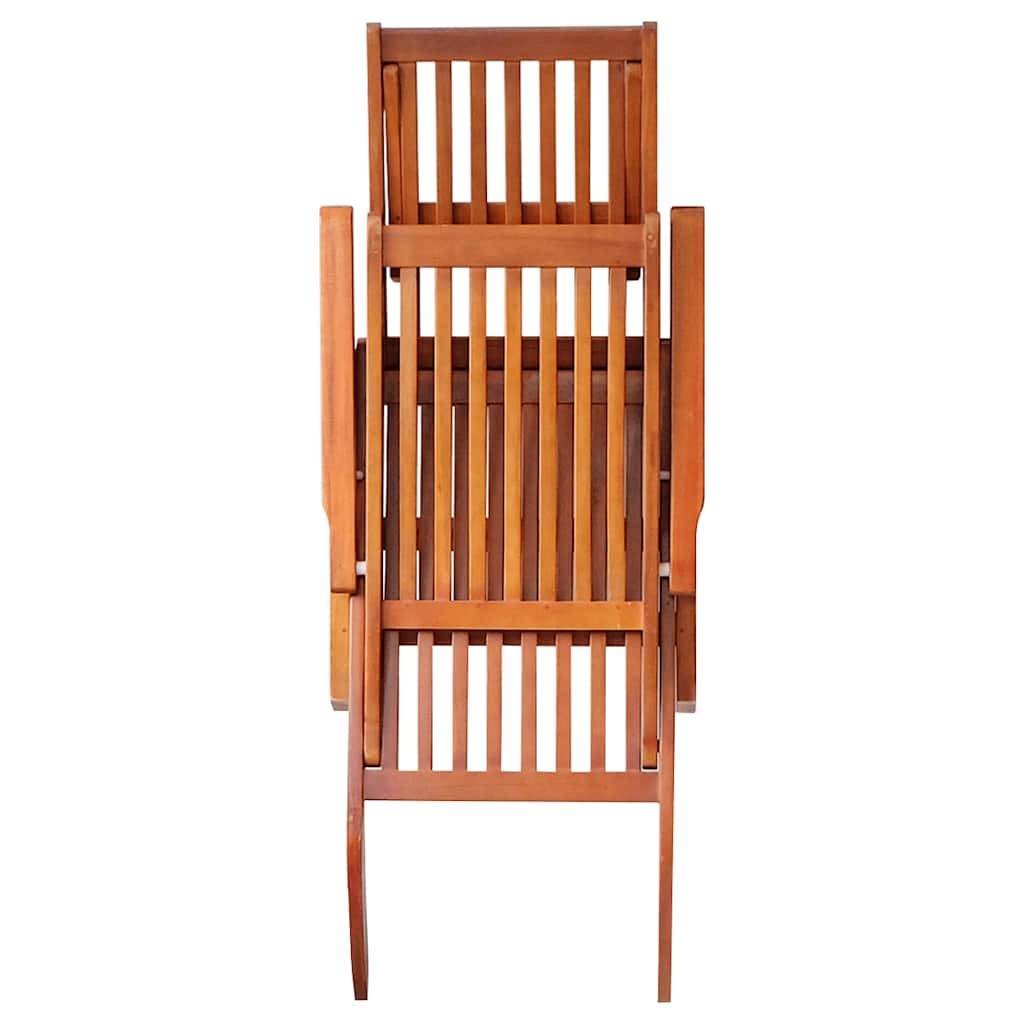 vidaXL Șezlong exterior, suport picioare și pernă, lemn masiv acacia vidaXL Șezlong exterior, suport picioare și pernă, lemn masiv acacia