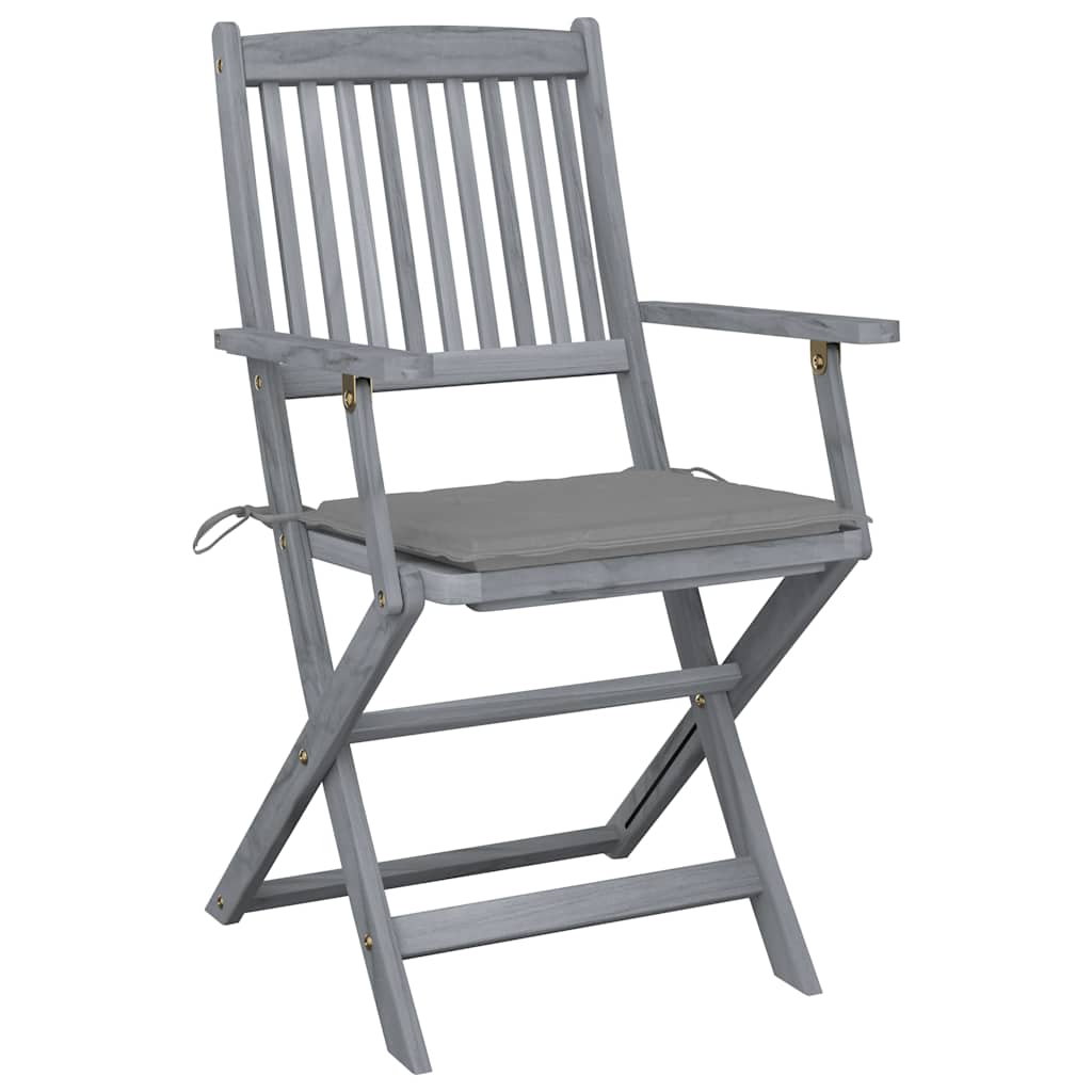 vidaXL Scaune pliante de exterior cu perne 6 buc. lemn masiv de acacia vidaXL Scaune pliante de exterior cu perne 6 buc. lemn masiv de acacia