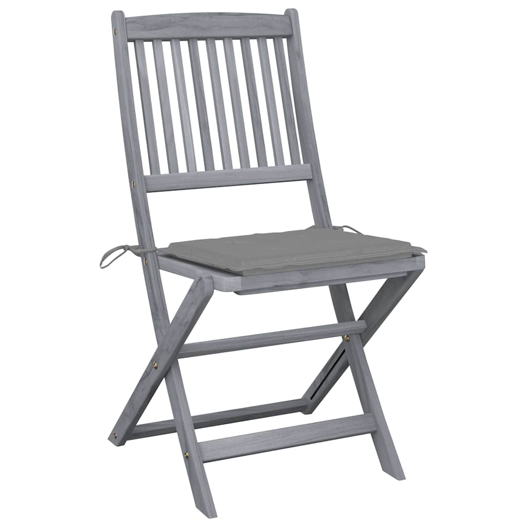 vidaXL Scaune pliante de exterior cu perne 6 buc. lemn masiv de acacia vidaXL Scaune pliante de exterior cu perne 6 buc. lemn masiv de acacia