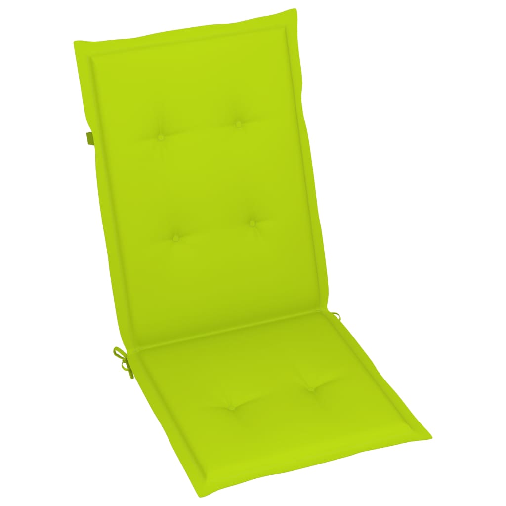 vidaXL Scaune grădină cu perne verde aprins, 4 buc., lemn masiv de tec vidaXL Scaune grădină cu perne verde aprins, 4 buc., lemn masiv de tec
