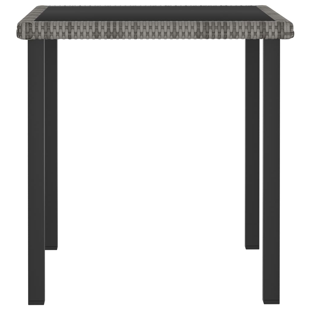 vidaXL Set mobilier de grădină, 3 piese, gri, poliratan