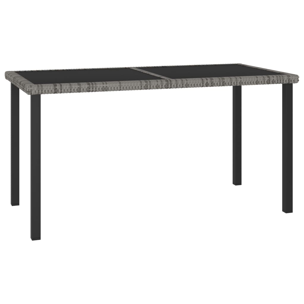 vidaXL Set mobilier de grădină, 5 piese, gri, poliratan vidaXL Set mobilier de grădină, 5 piese, gri, poliratan