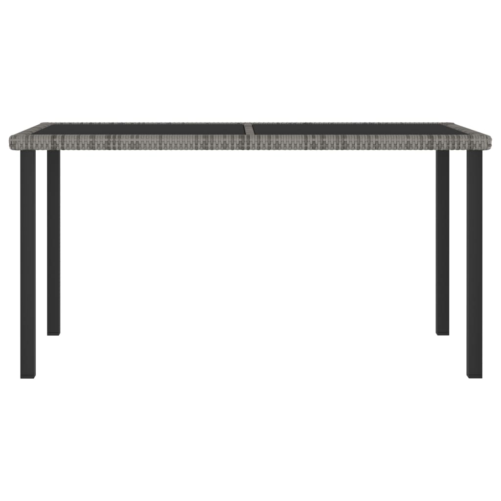 vidaXL Set mobilier de grădină, 5 piese, gri, poliratan vidaXL Set mobilier de grădină, 5 piese, gri, poliratan