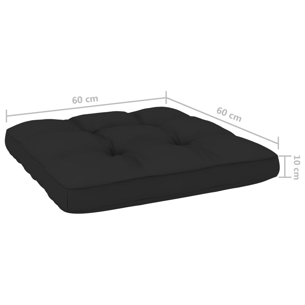 vidaXL Scaun de grădină cu perne negre, lemn de pin tratat
