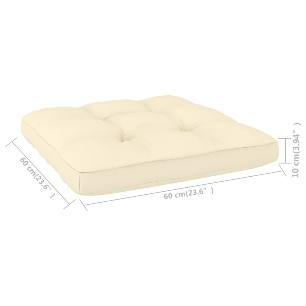 vidaXL Scaune de grădină 2 buc. & perne crem, lemn de pin tratat vidaXL Scaune de grădină 2 buc. & perne crem, lemn de pin tratat