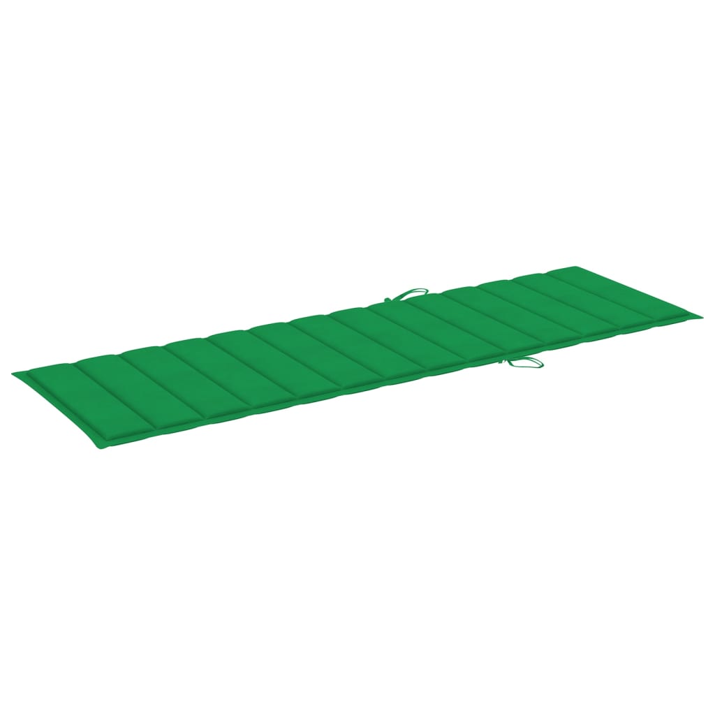 vidaXL Șezlong cu pernă verde, lemn de pin tratat