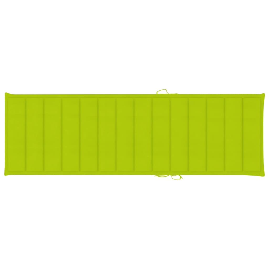 vidaXL Șezlong cu pernă verde aprins, lemn de pin tratat