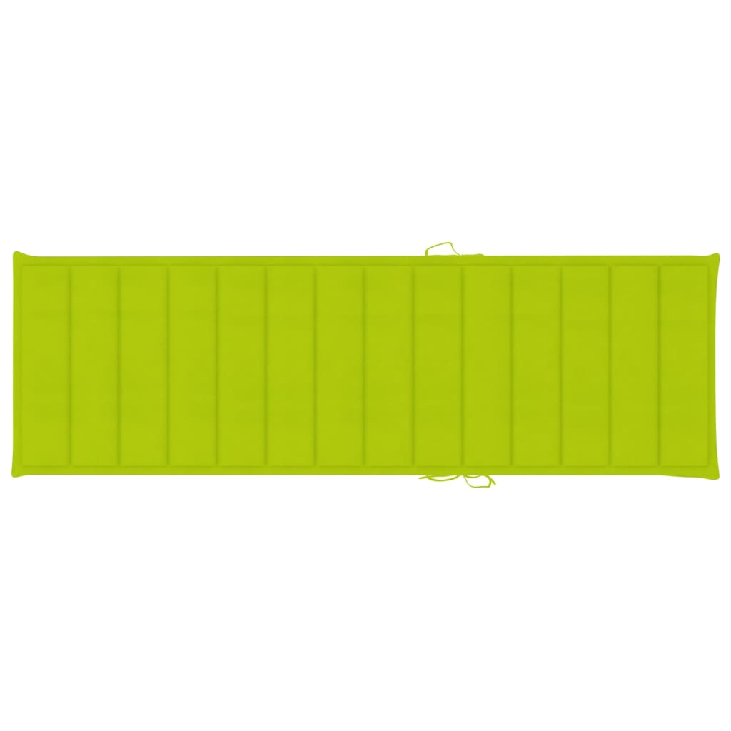 vidaXL Șezlong cu pernă verde aprins, lemn de pin tratat