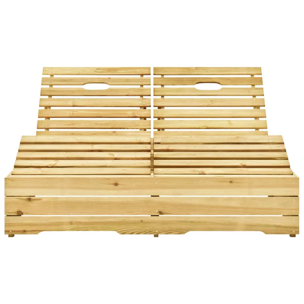 vidaXL Șezlong dublu cu perne, lemn de pin tratat vidaXL Șezlong dublu cu perne, lemn de pin tratat