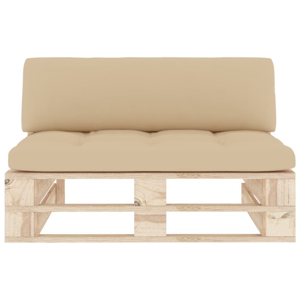 vidaXL Canapea de mijloc de grădină din paleți, lemn de pin tratat