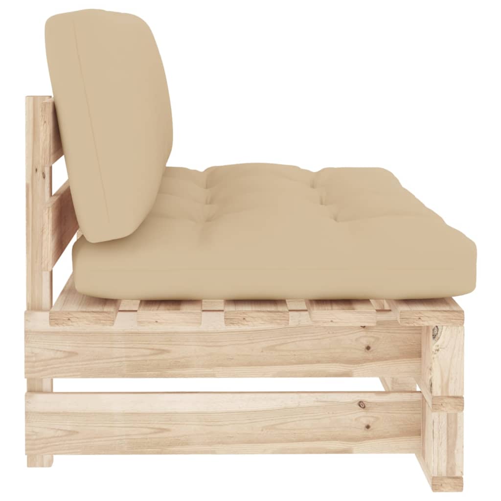 vidaXL Canapea de mijloc de grădină din paleți, lemn de pin tratat