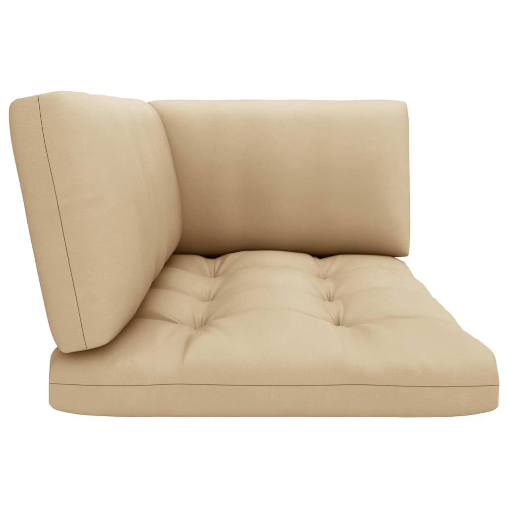 vidaXL Set mobilier paleți cu perne, 4 piese, negru, lemn pin tratat