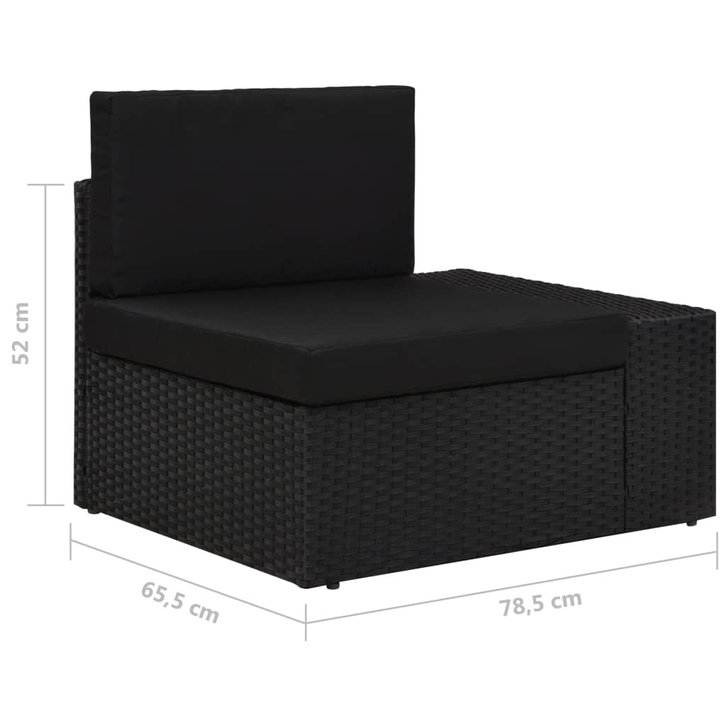 vidaXL Set mobilier de grădină, 5 piese, negru, poliratan vidaXL Set mobilier de grădină, 5 piese, negru, poliratan