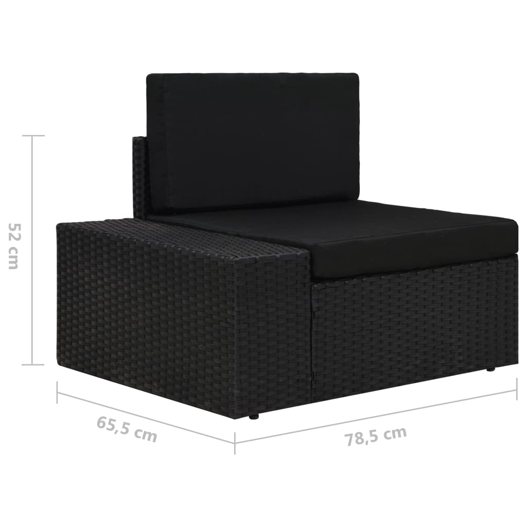 vidaXL Set mobilier de grădină, 5 piese, negru, poliratan vidaXL Set mobilier de grădină, 5 piese, negru, poliratan