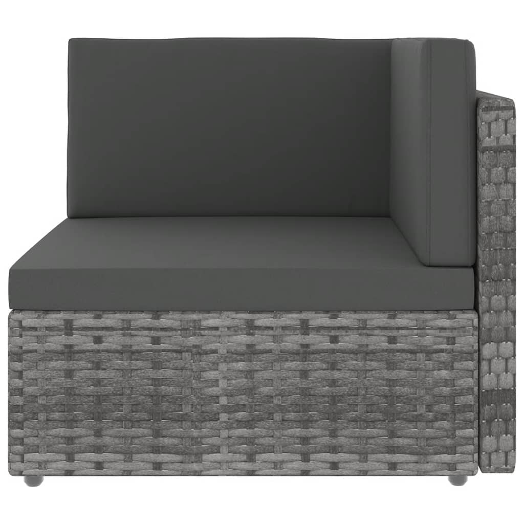 vidaXL Set mobilier de grădină cu perne, 9 piese, gri, poliratan vidaXL Set mobilier de grădină cu perne, 9 piese, gri, poliratan