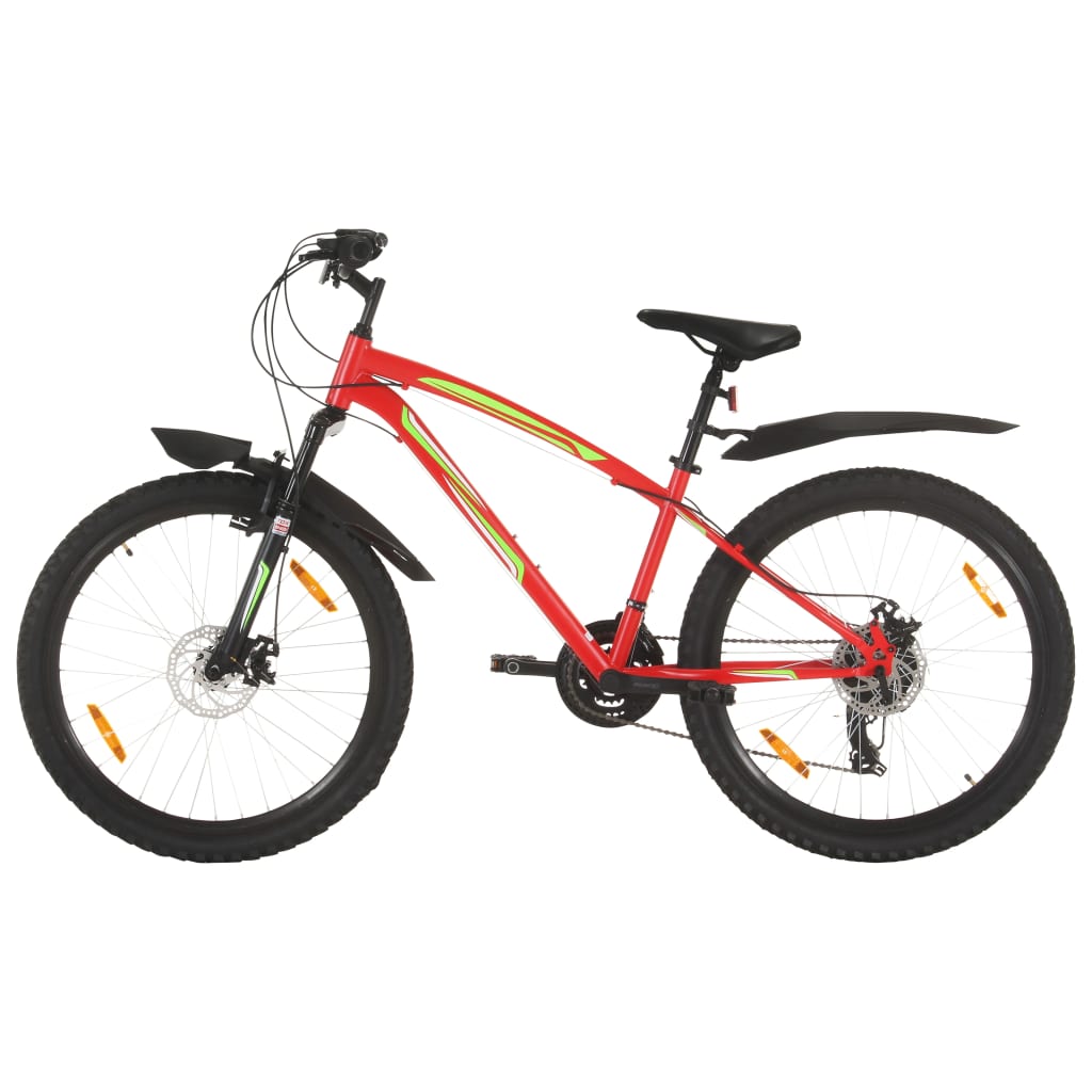 vidaXL Bicicletă montană cu 21 viteze, roată 26 inci, 36 cm, roșu vidaXL Bicicletă montană cu 21 viteze, roată 26 inci, 36 cm, roșu